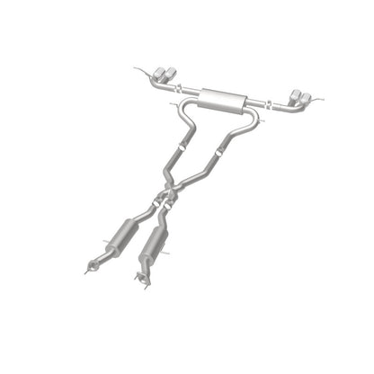 MagnaFlow Cat Back, SS, 2.5in, Quad Split Polish 4in tip 14-15 Jeep Grand Cherokee 3.6L/5.7L V6/V8 Magnaflow