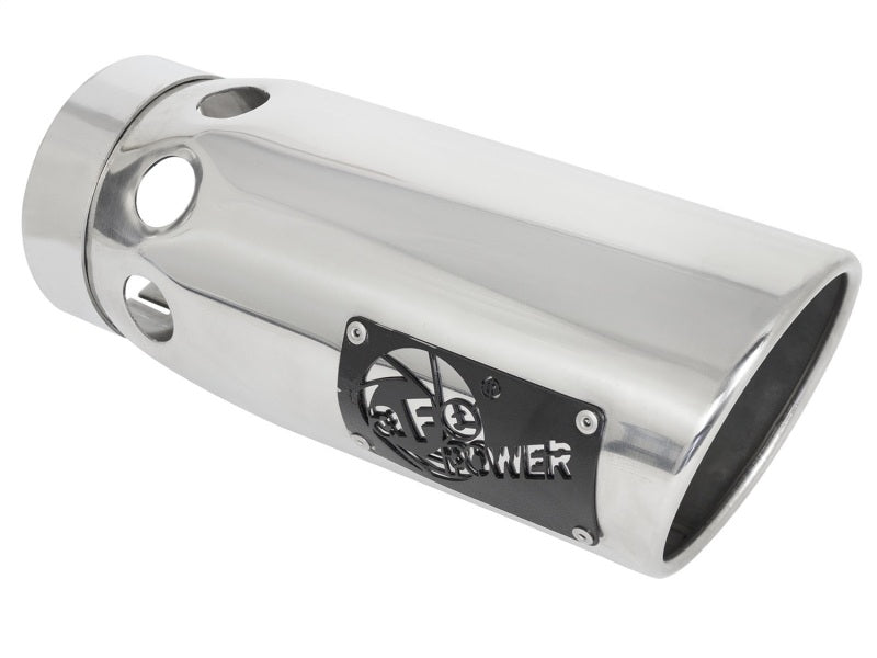 aFe Power Intercooled Tip Stainless Steel - Polished 4in In x 5in Out x 12in L Bolt-On aFe