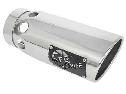 aFe Power Intercooled Tip Stainless Steel - Polished 4in In x 5in Out x 12in L Bolt-On aFe
