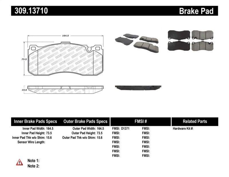 STOPTECH PERFORMANCE 08-09 BMW 128I/135I COUPE FRONT BRAKE PADS, 309.13710 - eliteracefab.com