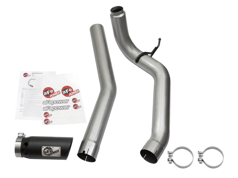 aFe LARGE Bore HD DPF-Back SS Exhaust w/ Black Tip 2016 Nissan Titan XD V8-5.0L (td) - eliteracefab.com