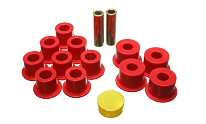 Energy Suspension 6/86-97 Nissan 720 & Hardbody Pickup 2WD Red Rear Leaf Spring Bushing Set - eliteracefab.com