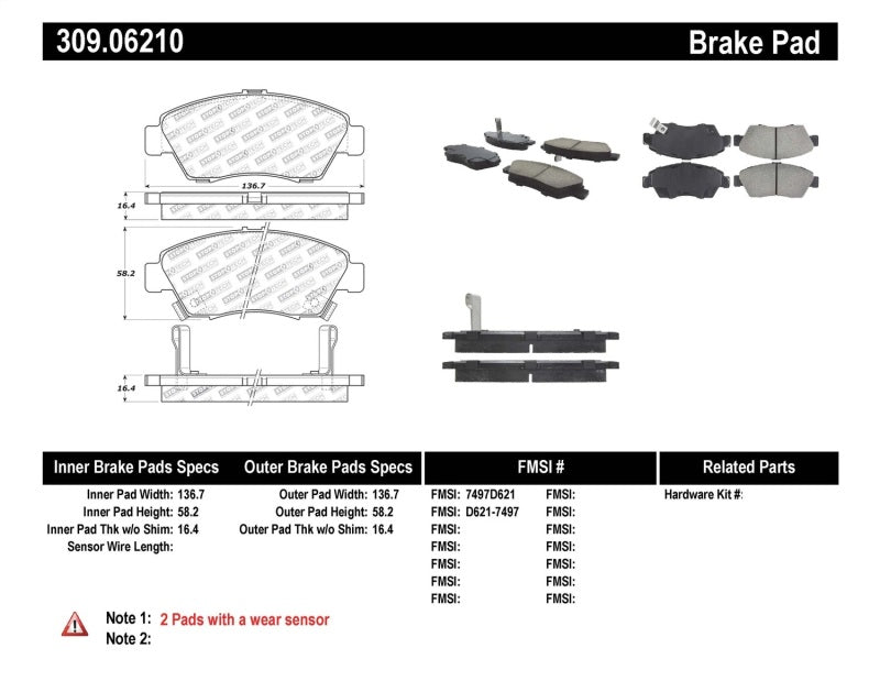 StopTech Performance 02-06 Acura RSX Type S / 93-95 Civic Coupe / 04-05 Civic Si / 93-97 Civic Del - eliteracefab.com