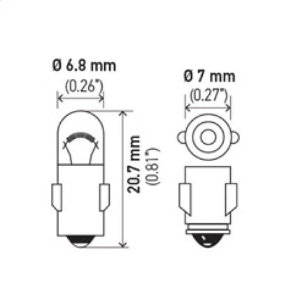 Hella Bulb 3899 24V 3W BA7s T2 - 3899