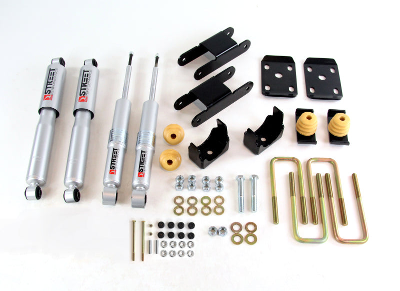 Belltech 2015 GM Colorado/Canyon Ext Cab Short Bed Lowering Kit w/ND II Shocks - 0-3in F/4in R Drop - eliteracefab.com