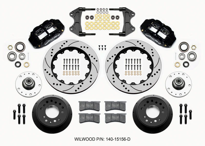 Wilwood Narrow Superlite 6R Front Hub Kit 14.00in Drilled WWE ProSpindle (5x4.75in 5x5.00in Hub) Wilwood