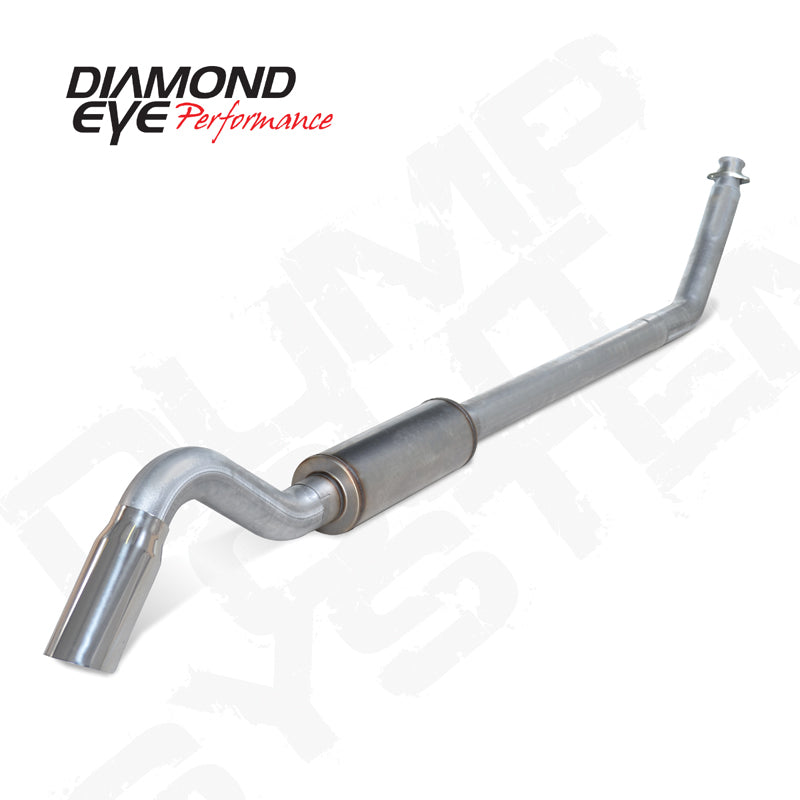 Diamond Eye 4in AL TURBO BACK SGL DUMP OUT 94-02 DODGE INCLUDING TIP Diamond Eye Performance