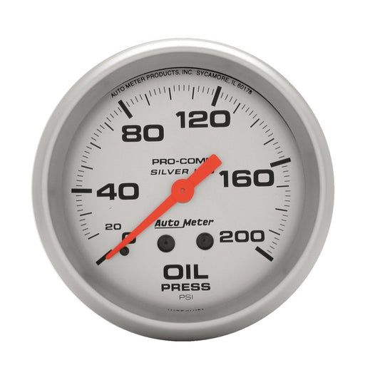 AutoMeter Gauge Oil Press 2-5/8in. 200PSI Liquid Filled Mech Ultra-Lite 4622