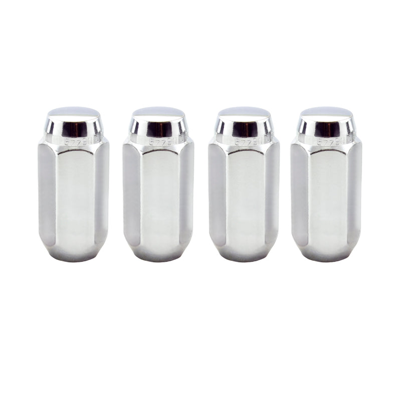 McGard Hex Lug Nut (Cone Seat) M14X1.5 / 22mm Hex / 1.945in. Length (4-Pack) - Chrome - eliteracefab.com