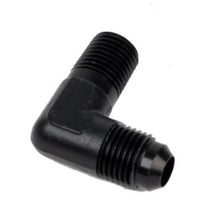 Load image into Gallery viewer, Aeromotive Fitting Elbow 1/4in-MNPT to AN-06 90-Deg Black