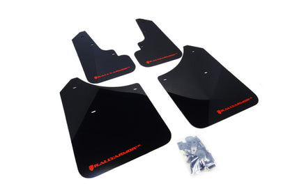 Rally Armor UR Mudflaps Black Urethane Red Logo 2003-2008 Forester / 2004-2008 XT - eliteracefab.com