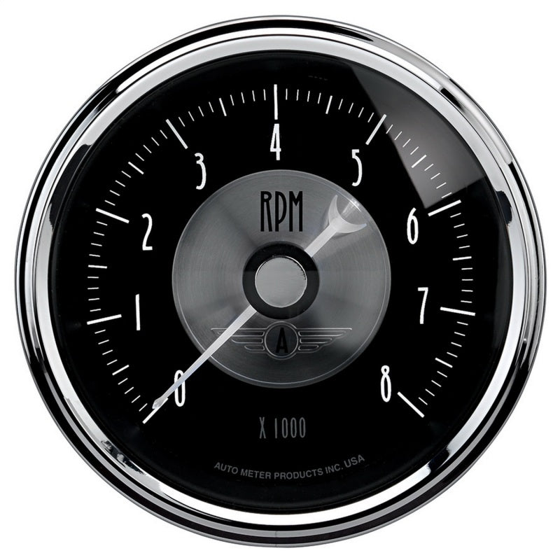 Autometer Prestige Series Black 3-3/8in 8000RPM Tachometer Gauge - eliteracefab.com