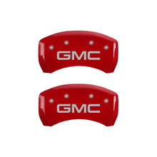 Load image into Gallery viewer, MGP 4 Caliper Covers Engraved Front &amp; Rear GMC Yellow finish black ch