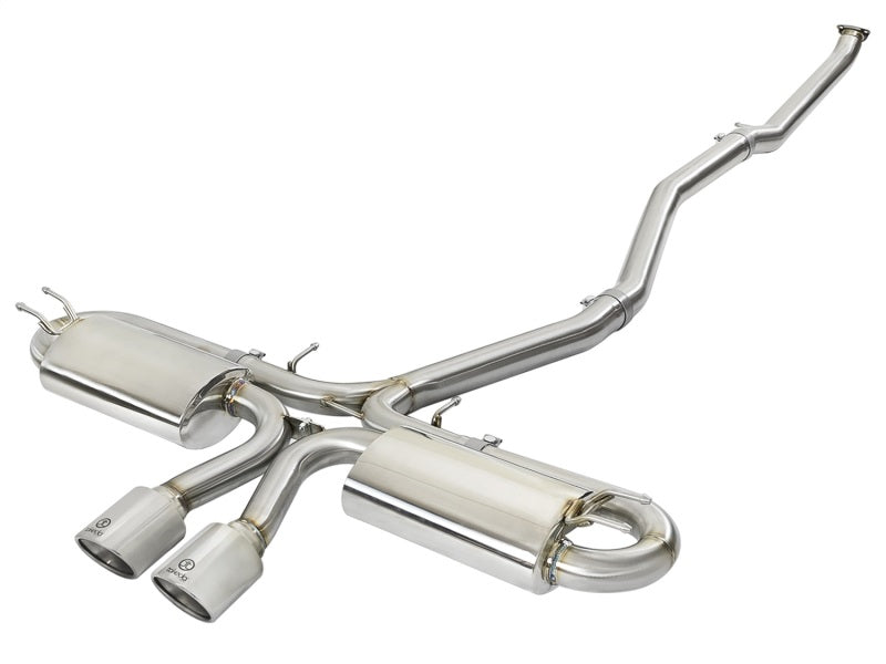 aFe Takeda 3in 304 SS Cat-Back Exhaust System w/ Polished Tips 2017 Honda Civic Si I4 1.5L (t) - eliteracefab.com