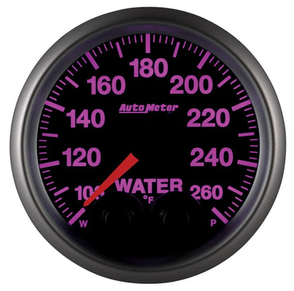 Autometer Elite 52mm 100-260 Degress F Water Temperature Peak and Warn Gauge w/ Electonic Control 5654