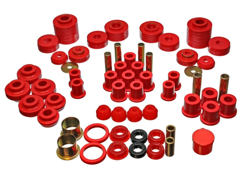 Energy Suspension 80-96 Ford F150 Std/Extra Cab Pickup Red Hyper-Flex Master Bushing Set - eliteracefab.com