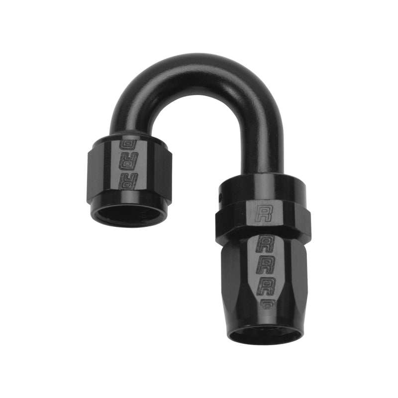 Russell Performance -12 AN Black 180 Degree Full Flow Swivel Hose End