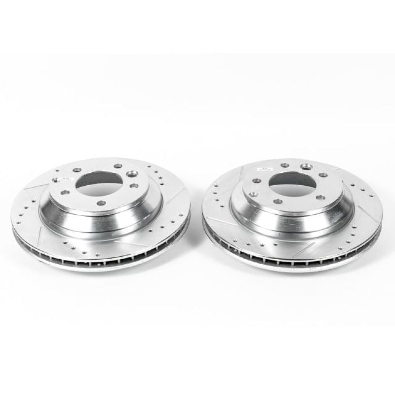 Power Stop 07-15 Audi Q7 Rear Evolution Drilled & Slotted Rotors - Pair PowerStop
