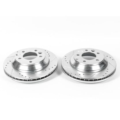 Power Stop 07-15 Audi Q7 Rear Evolution Drilled & Slotted Rotors - Pair PowerStop