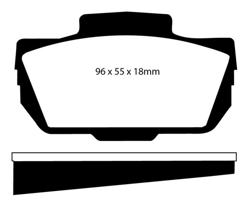 EBC 66-67 Saab Sonnet 0.8 Greenstuff Front Brake Pads - eliteracefab.com