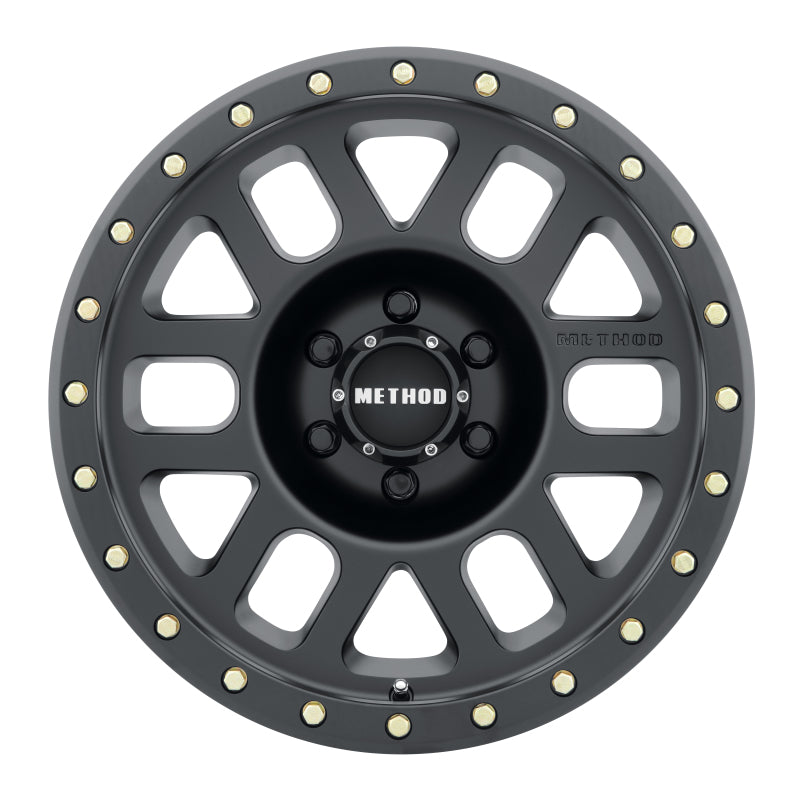 Method MR309 Grid 17x8.5 0mm Offset 6x120 83mm CB Matte Black Wheel - eliteracefab.com