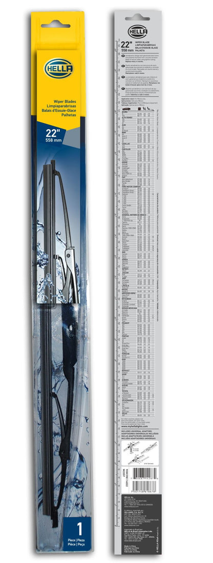 Hella Standard Wiper Blade 22in - Single - eliteracefab.com