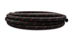Vibrant -10 AN Two-Tone Black/Red Nylon Braided Flex Hose (5 foot roll) - eliteracefab.com