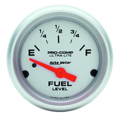 AutoMeter GAUGE; FUEL LEVEL; 2 1/16in.; 0OE TO 90OF; ELEC; ULTRA-LITE - eliteracefab.com