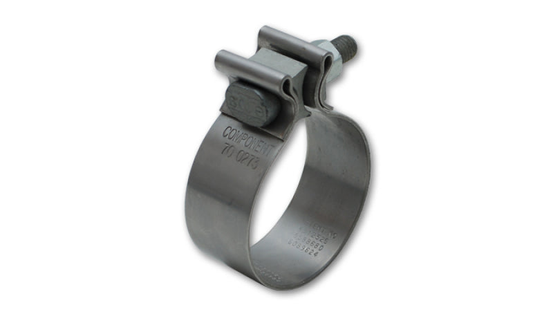 Vibrant SS Accuseal Exhaust Seal Clamp for 2.75in OD Tubing (1in wide band).