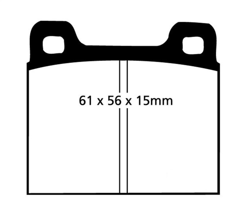 EBC 64-69 Porsche 911 2.0 (M Caliper) (Solid front rotor) Redstuff Front Brake Pads - eliteracefab.com