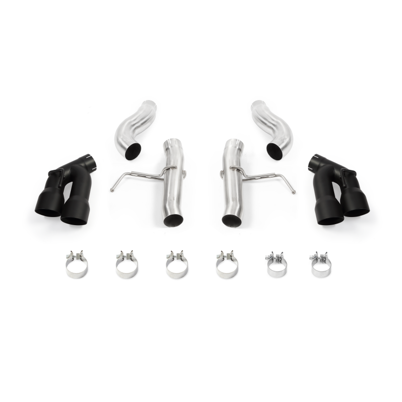 Mishimoto 2016+ Chevrolet Camaro 2.0T Quad-Tip Race Axle-Back Exhaust w/ Black Tips - eliteracefab.com