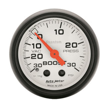 Load image into Gallery viewer, Autometer Phantom 52mm 30 PSI Mechanical Boost Gauge.