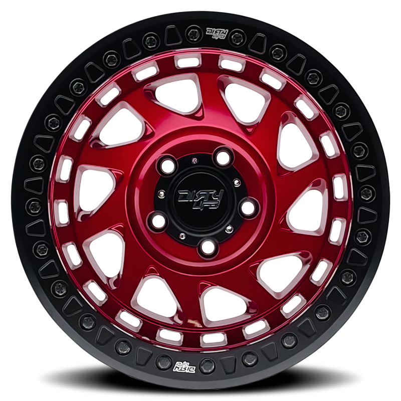 Dirty Life 9313 Enigma Race 17x9 / 5x127 BP / -12mm Offset / 78.1mm Hub Crimson Candy Red Wheel