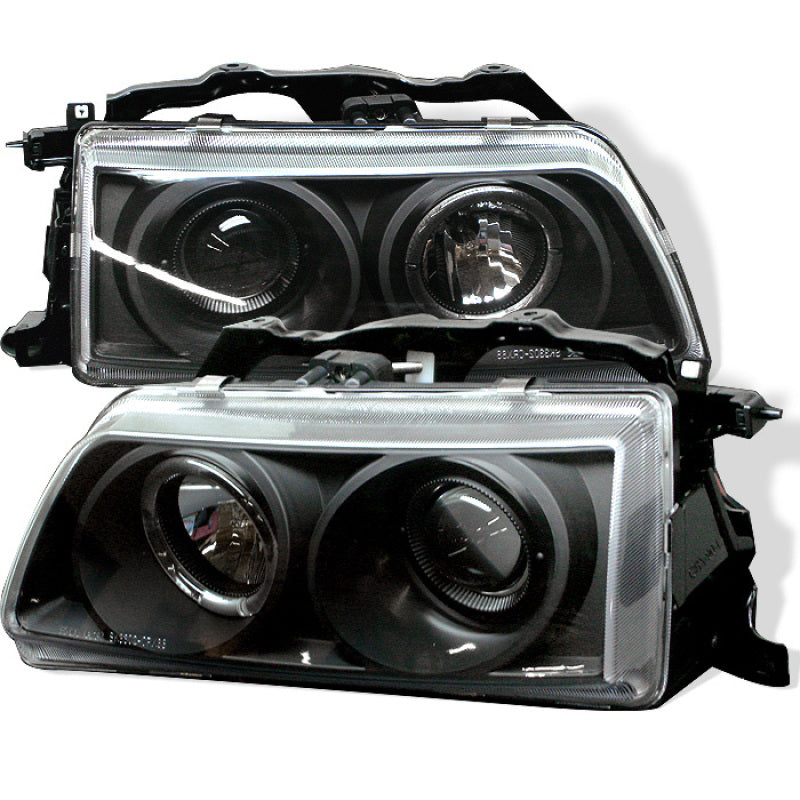 Spyder Honda Civic 90-91/CRX 90-91 Projector Headlights LED Halo Blk PRO-YD-HC90-HL-BK - eliteracefab.com