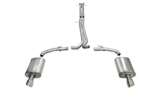 Corsa 10-13 Ford Taurus SHO 3.5L V6 Turbo Polished Sport Cat-Back Exhaust - eliteracefab.com