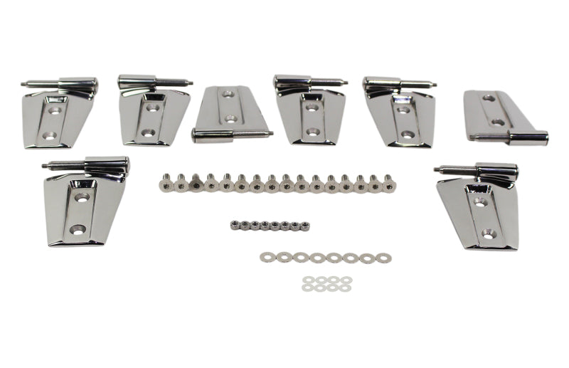 Kentrol 07-18 Jeep Wrangler JK Door Hinge Set 8 Pieces 4 Door- Polished Silver - eliteracefab.com