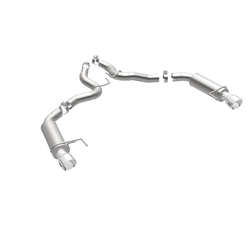 MagnaFlow Axle Back, SS, 3in, Competition, Dual Split Polished 4.5in Tip 2015 Ford Mustang GT V8 5.0 Magnaflow