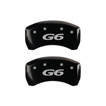 Load image into Gallery viewer, MGP 4 Caliper Covers Engraved Front Pontiac Engraved Rear G6 Black finish silver ch MGP