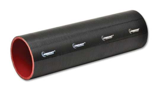 Vibrant 4 Ply Reinforced Silicone Straight Hose Coupling - 2.25in I.D. x 12in long (BLACK) - eliteracefab.com