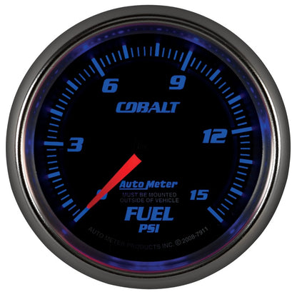 Autometer Cobalt 2-5/8in  Mechanical Fuel Pressure Gauge 0-15 PSI 7911