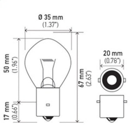 Hella Bulb 660 12V 60W Ba20S B11