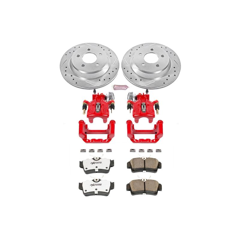 Power Stop 94-99 Ford Mustang Rear Z26 Street Warrior Brake Kit w/Calipers PowerStop