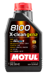 Motul 1L Synthetic Engine Oil 8100 X-CLEAN Gen 2 5W40