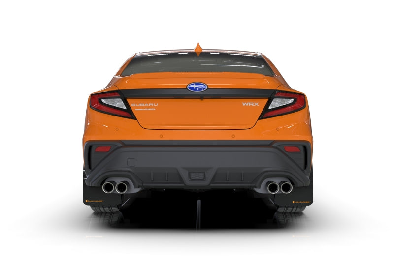 Rally Armor for Subaru 2022 WRX Black UR Mud Flap w/ Orange Logo - eliteracefab.com