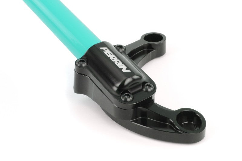 Perrin 02-07 Subaru Impreza (WRX/STi/RS/2.5i) / 04-08 Forester Front Strut Brace - Hyper Teal - eliteracefab.com
