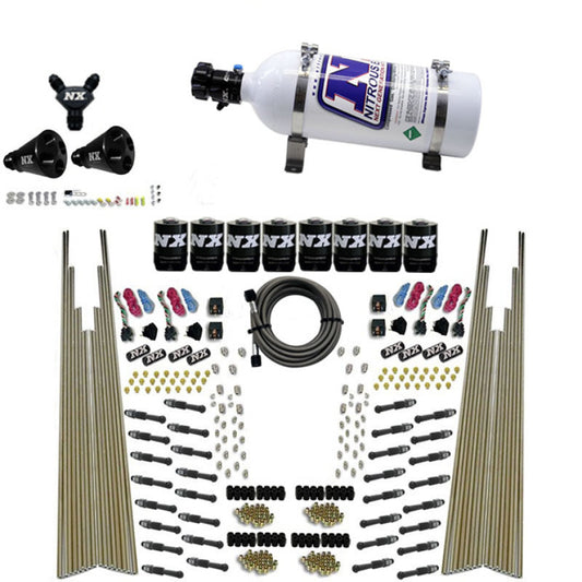 Nitrous Express 8 Cyl Dry Direct Port, Four Stage, 8 Solenoids, w/ 5 lb Bottle - 93306-05