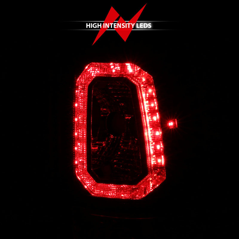 ANZO 1999-2002 Chevy Silverado 1500 LED Taillights Plank Style Black w/Clear Lens ANZO