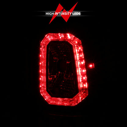 ANZO 1999-2002 Chevy Silverado 1500 LED Taillights Plank Style Black w/Clear Lens ANZO