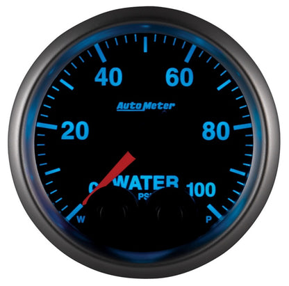 AutoMeter Gauge Water Press 2-1/16in. 100PSI Stepper Motor W/Peak & Warn Elite 5668