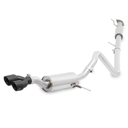 Mishimoto 14-16 Ford Fiesta ST 1.6L 2.5in Stainless Steel Resonated Cat-Back Exhaust w/ Black Tips - eliteracefab.com